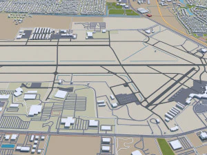 Melbourne city florida usa 40km 3D Model