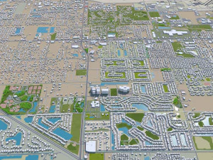 Melbourne city florida usa 40km 3D Model