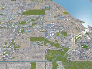 Melbourne city florida usa 40km 3D Model