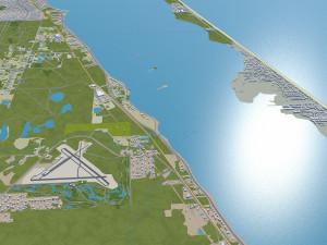 Melbourne city florida usa 40km 3D Model
