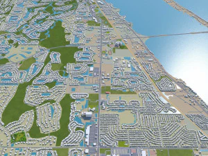 Melbourne city florida usa 40km 3D Model
