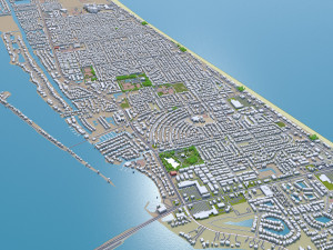 Melbourne city florida usa 40km 3D Model