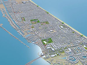 Melbourne city florida usa 40km 3D Model