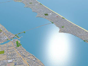 Melbourne city florida usa 40km 3D Model