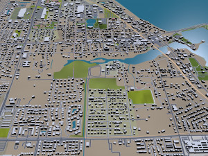 Melbourne city florida usa 40km 3D Model