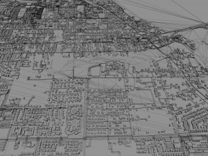 Melbourne city florida usa 40km 3D Model