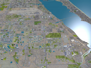 Melbourne city florida usa 40km 3D Model