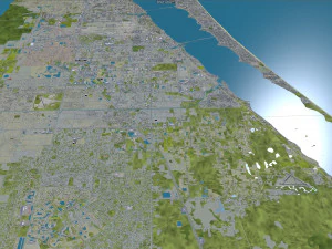 Melbourne city florida usa 40km 3D Model