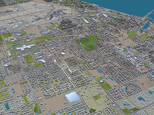 Melbourne city florida usa 40km 3D Model