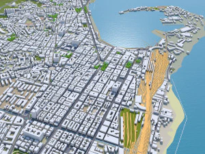 Cidade de Messina It&aacute;lia 150 km Modelo 3D