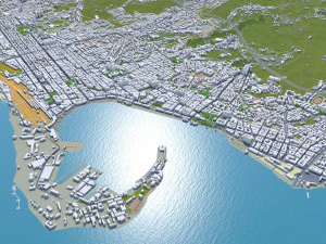 Messina city italy 150km 3D Model