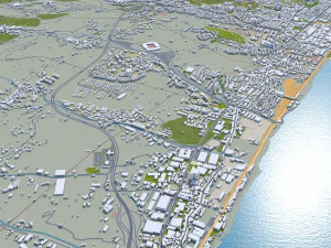 Messina city italy 150km 3D Model