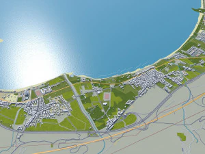 Messina city italy 150km 3D Model
