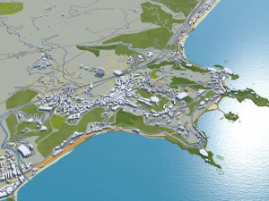 Messina city italy 150km 3D Model