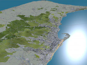 Messina city italy 150km 3D Model