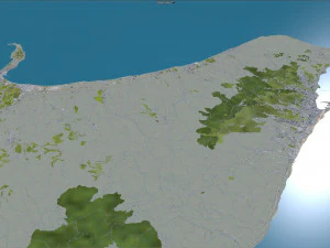 Messina city italy 150km 3D Model