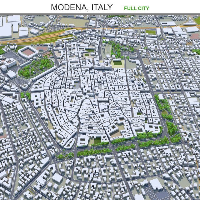 Modena city italy 150km 3D-Modell .c4d .max .obj .3ds .fbx .stl .blend 