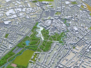 독일 뫼르스시 40km 3D 모델