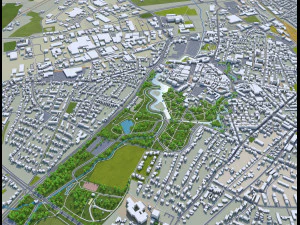 Moers city germany 40km 3D Model
