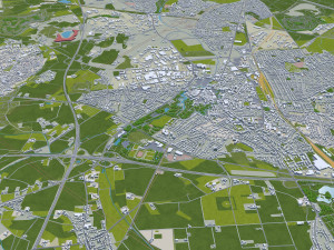 Moers city germany 40km Modelo 3D