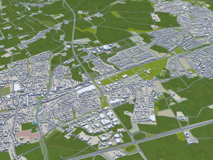 Moers city germany 40km 3D Model