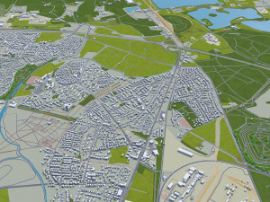 Moers city germany 40km Modelo 3D