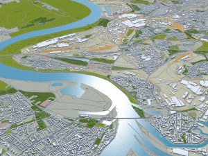 Moers city germany 40km 3D Model
