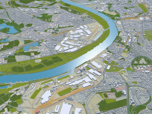 Moers city germany 40km Modelo 3D