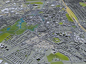 Moers city germany 40km 3D Model