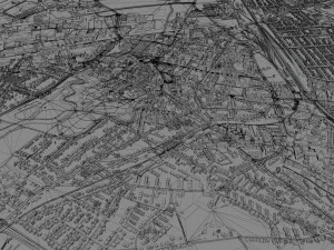 Moers city germany 40km 3D Model