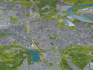 Moers city germany 40km Modelo 3D