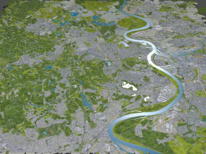Moers city germany 40km 3D Model