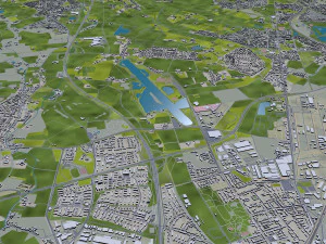 Moers city germany 40km 3D Model