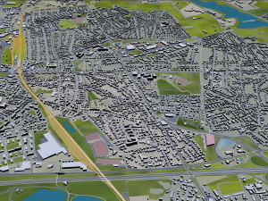 Moers city germany 40km Modelo 3D