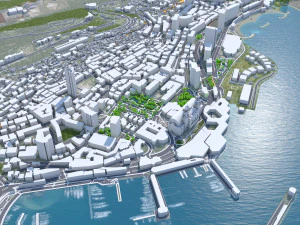 Monaco city principality 20km 3D Model