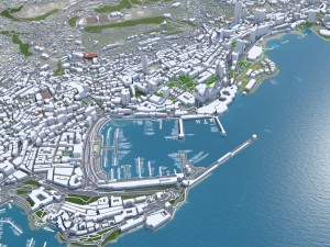 Monaco city principality 20km Modelo 3D