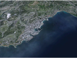 Monaco city principality 20km 3D Model