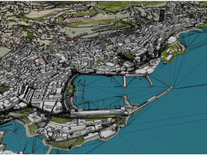 Monaco city principality 20km 3D Model
