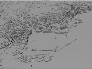 Monaco city principality 20km 3D Model