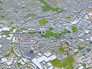Monchengladbach city germnay 50km 3D Modell