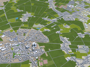 Monchengladbach city germnay 50km 3D Modell