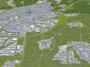 Monchengladbach city germnay 50km 3D Modell