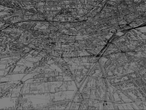 Monchengladbach city germnay 50km 3D Modell