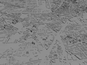 Monchengladbach city germnay 50km 3D Modell