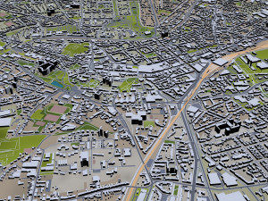 Monchengladbach city germnay 50km 3D Modell