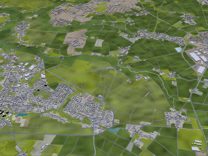 Monchengladbach city germnay 50km 3D Modell