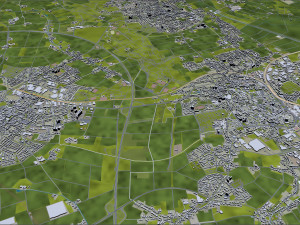 Monchengladbach city germnay 50km 3D Modell