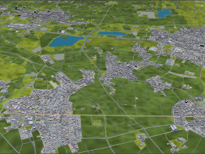 Monchengladbach city germnay 50km 3D Modell