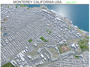 Monterey city california 20km 3D Model