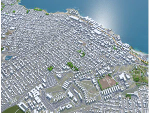 Monterey city california 20km 3D Model